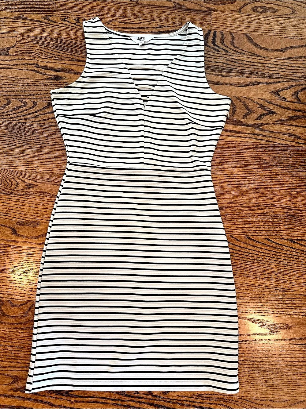JACK by BB Dakota Striped Mini Dress in White & Black Size Small Like New